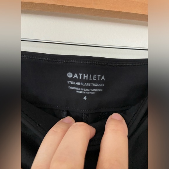 Athleta Stellar FLARE Trouser Pant Size 2 Black - Picture 5 of 8